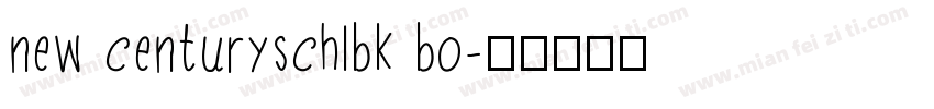 new centuryschlbk bo字体转换